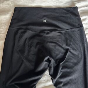 Lululemon Align Leggings Ribbed 25in Inseam - size 10 - black